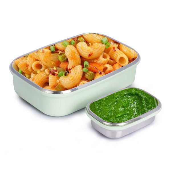 GIVOX FOOD FRESH STAINLESS STEEL AIRTIGHT LEAKPROOF LUNCH BOX 2 CONTAINER | BPA FREE | DURABLE & PORTABLE FOOD STORAGE | FOR SCHOOL & OFFICE TIFFIN BOX
