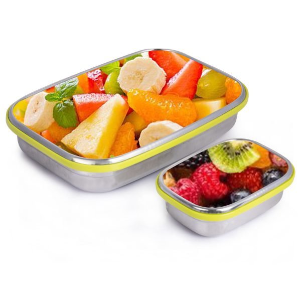 GIVOX FOOD STUFF BIG STAINLESS STEEL  AIRTIGHT LEAKPROOF LUNCH BOX 2 CONTAINER | DURABLE & PORTABLE LUNCH BOX | FOR OFFICE & SCHOOL TIFFIN BOX